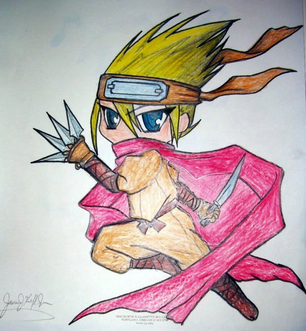 anime drawings in pencil. Chibi Anime Ninja Pencil